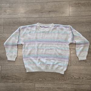 🌸✨ Vintage Pastel Knit Sweater ✨🌸